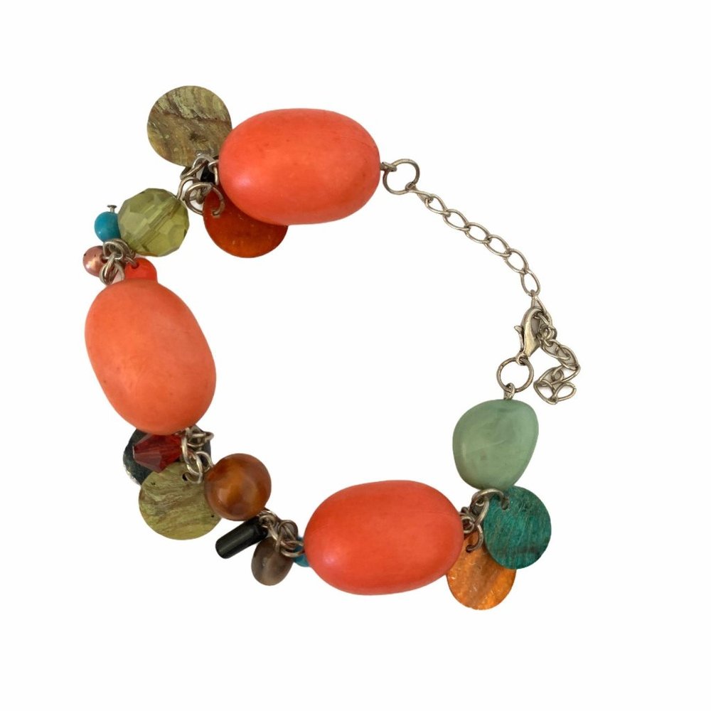 Boho Style Bracelet Wood Beads Shell Chips